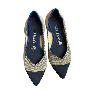 Rothy's The Point Dune Cap Toe Pointed Flats Size 6.5 Retired Limited Edition
